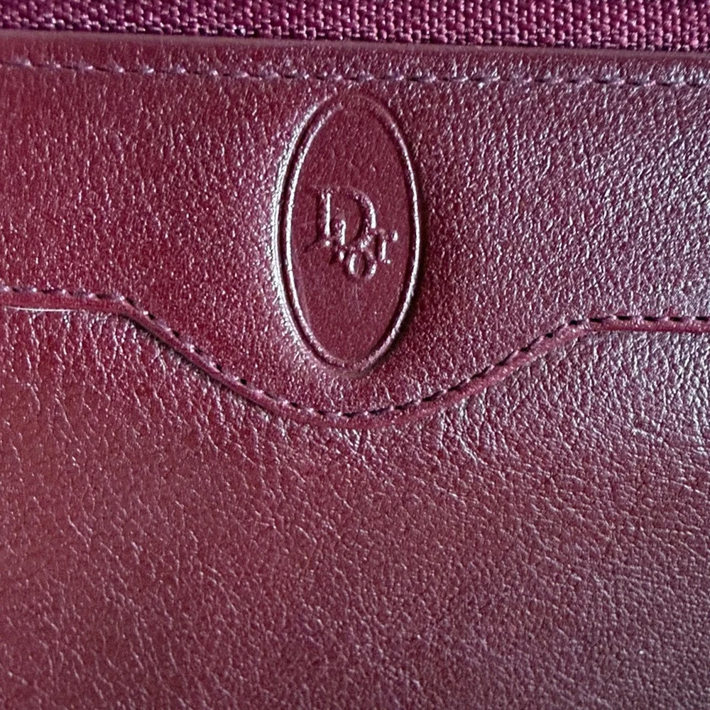 Dior Burgundy Leather Wallet